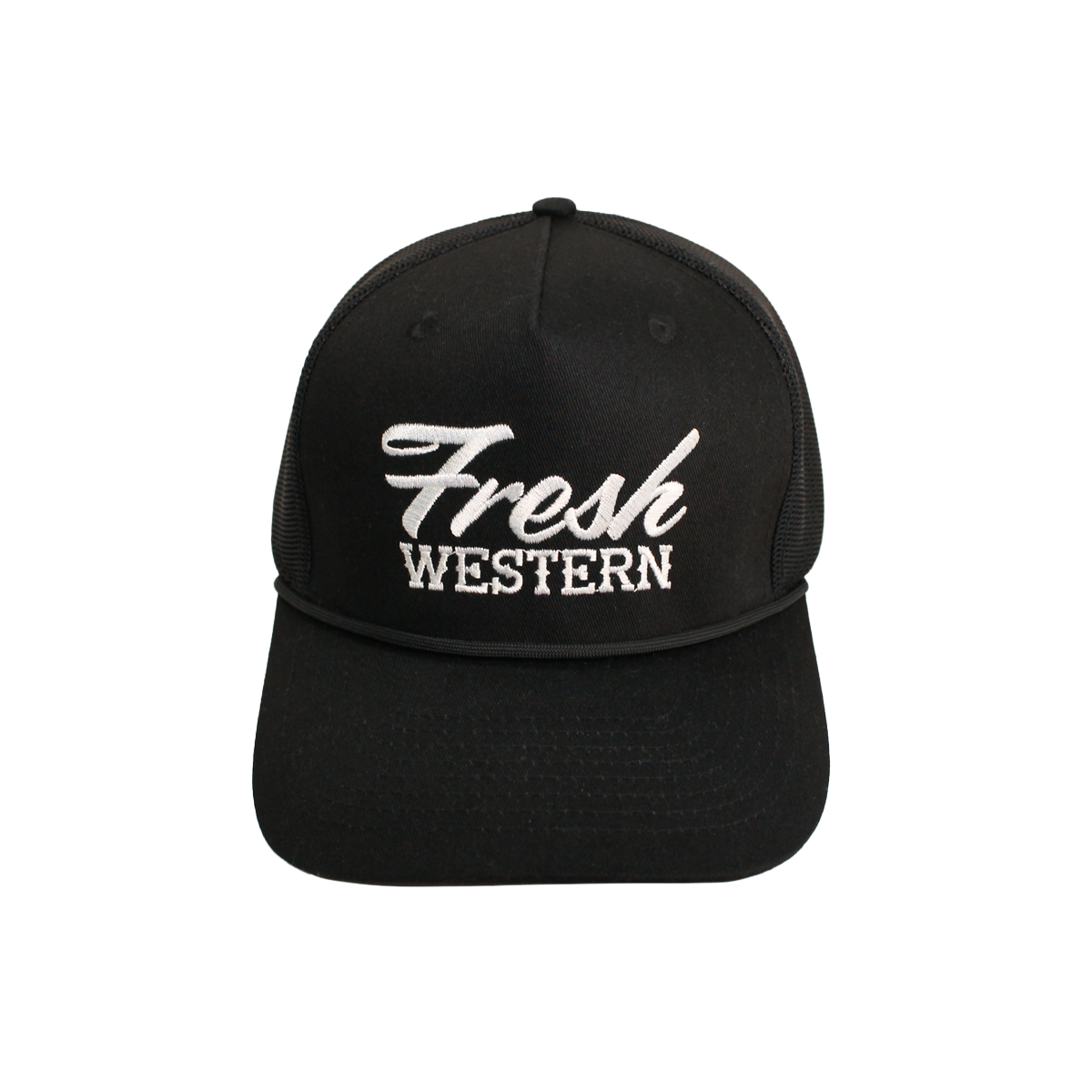 Rope Trucker Hat | Black + White
