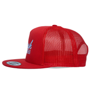 The Tour Hat | Red + Powder Blue