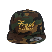 The Tour Hat | Woodland Camo + Gold