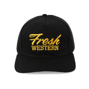 5-Panel Trucker Hat | Black + Gold