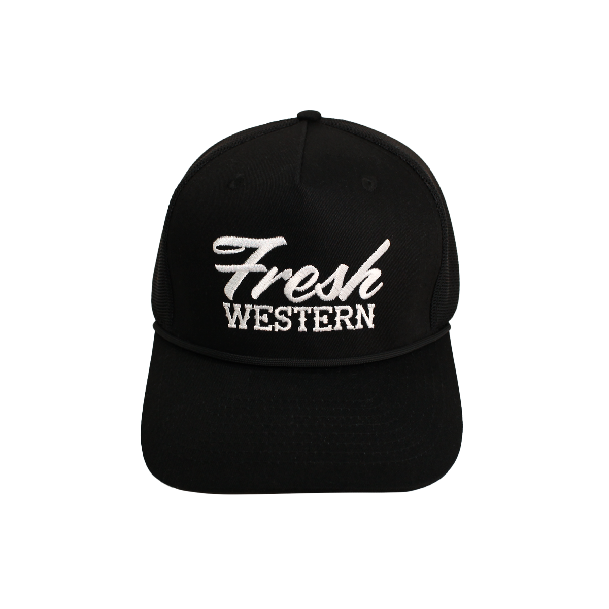 Rope Trucker Hat | Black + White