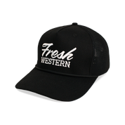 Black Fresh Western Retro Rope Trucker Hat