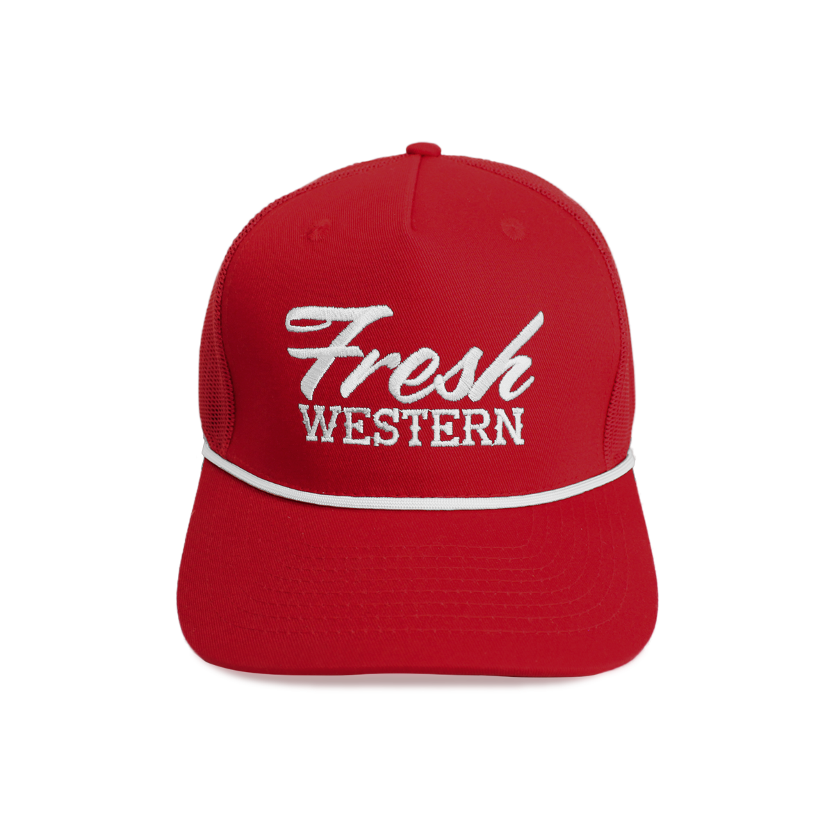 Rope Trucker Hat | Red + White