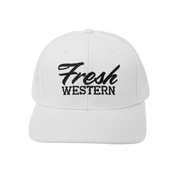 6-Panel Trucker Hat | White + Black