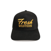 5-Panel Trucker Hat | Black + Gold