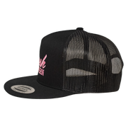 The Tour Hat | Black + Powder Pink