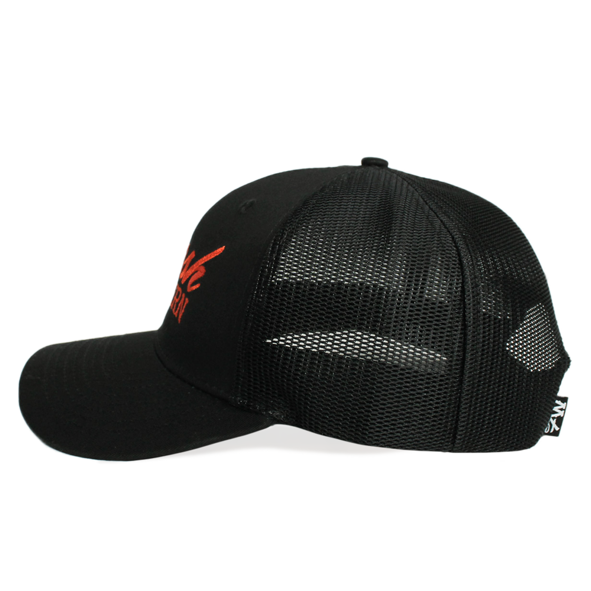 6-Panel Trucker Hat | Black + Sunset
