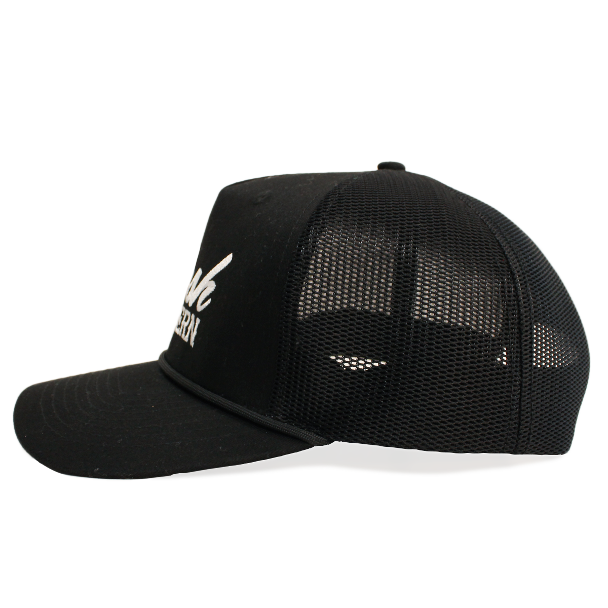 Rope Trucker Hat | Black + White