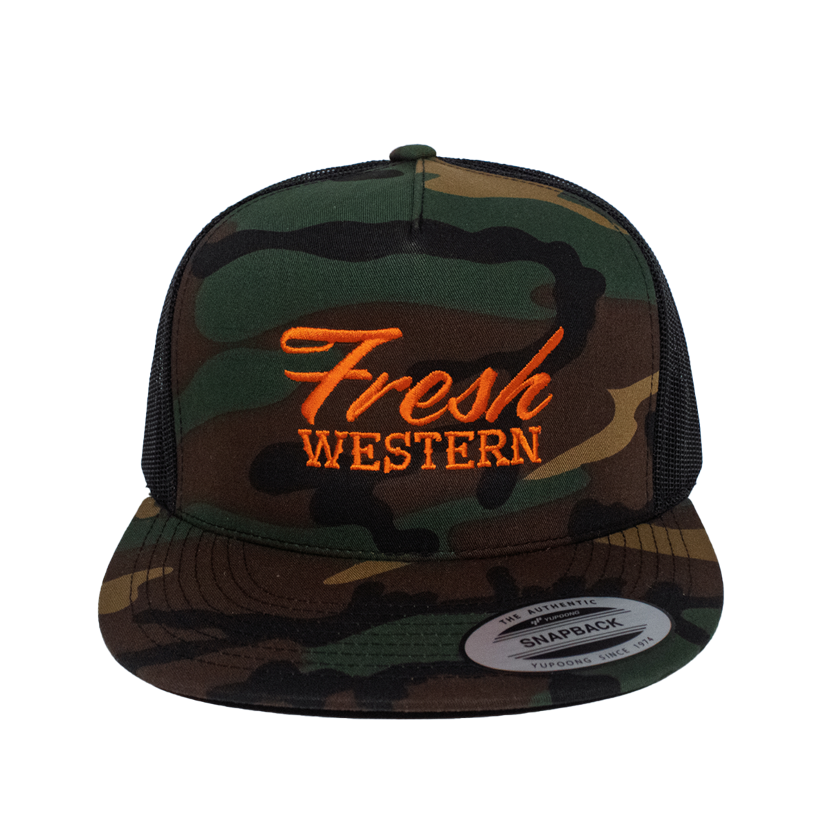 The Tour Hat | Woodland Camo + Blaze