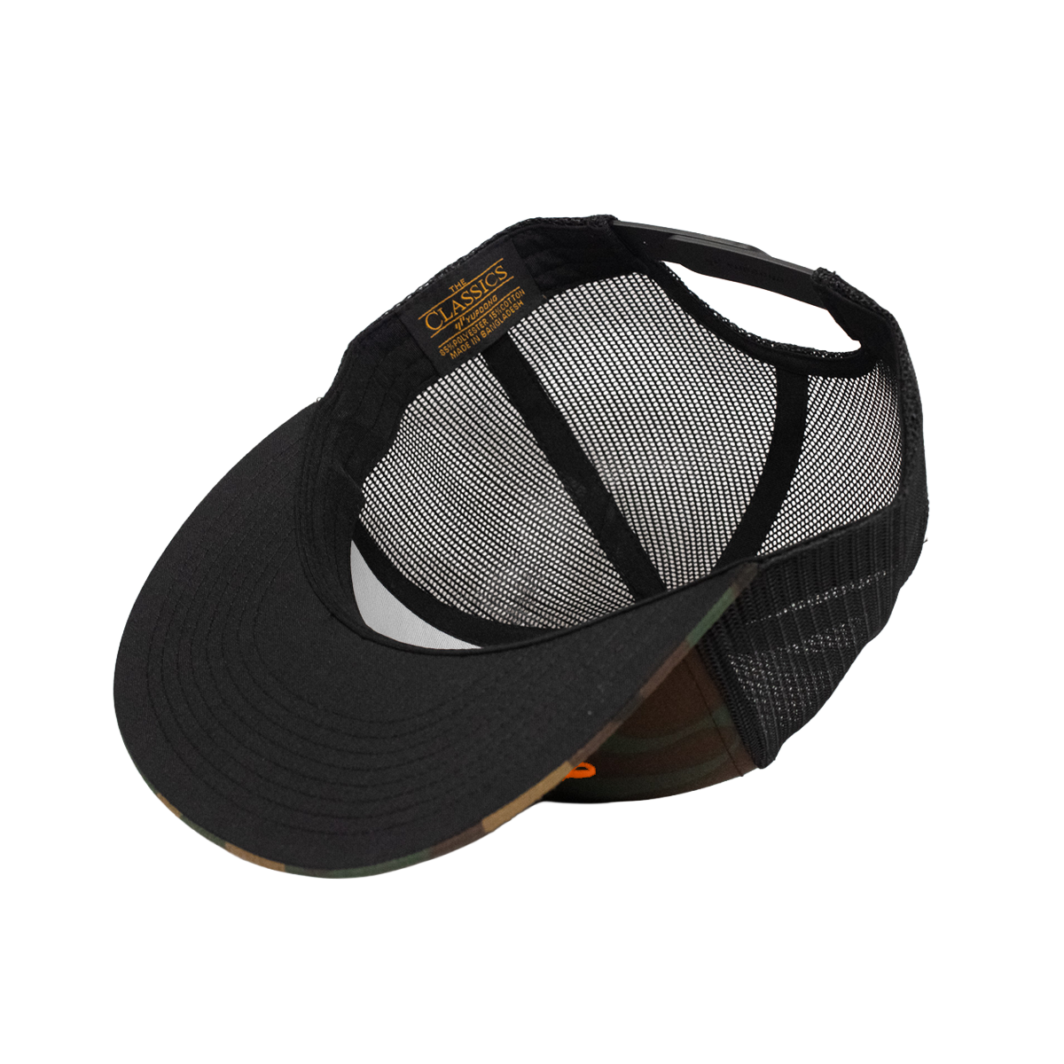 The Tour Hat | Woodland Camo + Blaze