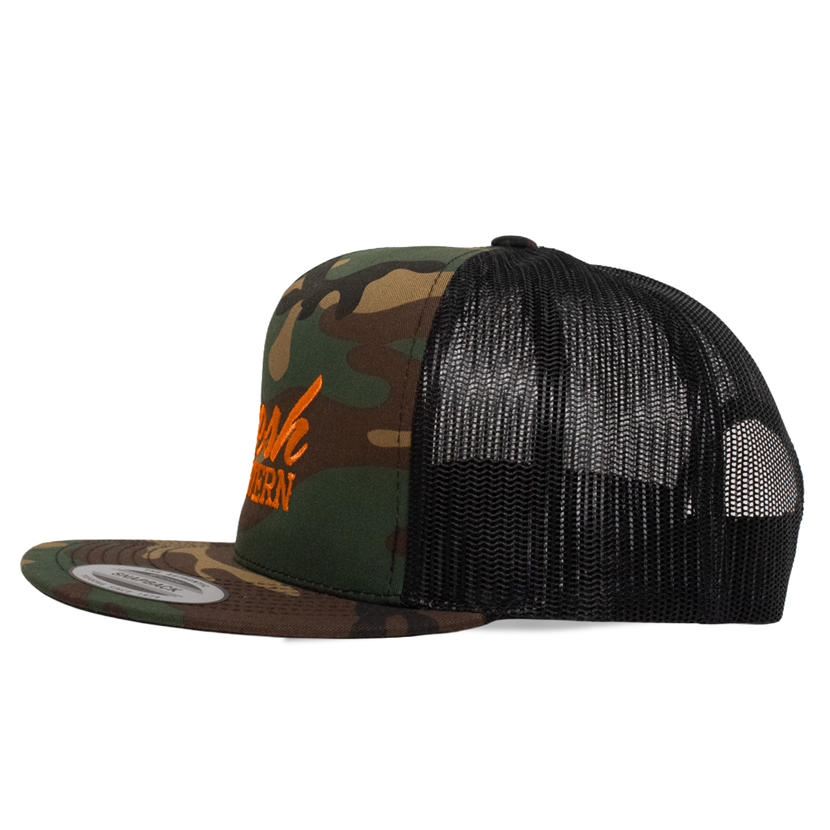 The Tour Hat | Woodland Camo + Blaze