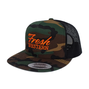 The Tour Hat | Woodland Camo + Blaze