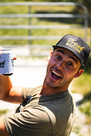 5-Panel Trucker Hat | Black + Gold