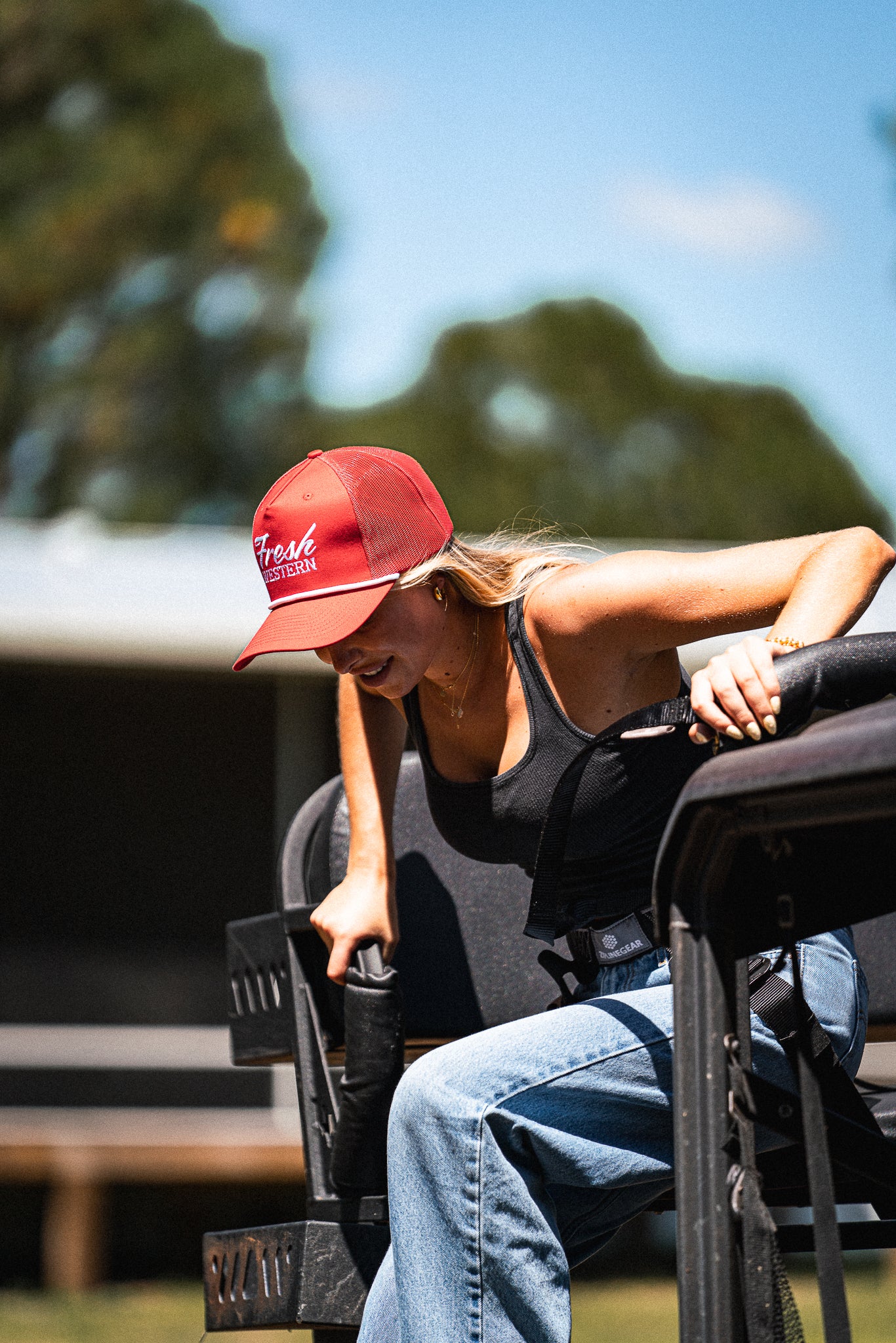Rope Trucker Hat | Red + White