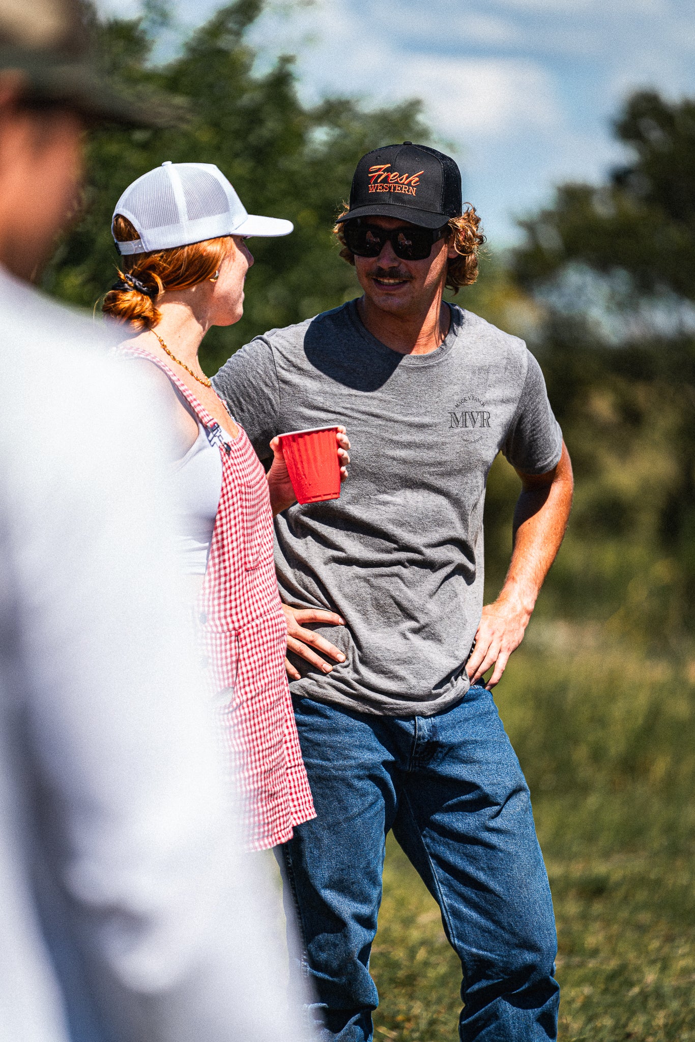 6-Panel Trucker Hat | Black + Sunset