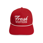 Rope Trucker Hat | Red + White