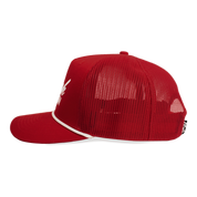 Rope Trucker Hat | Red + White