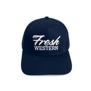 5-Panel Trucker Hat | Navy + White