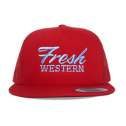 The Tour Hat | Red + Powder Blue