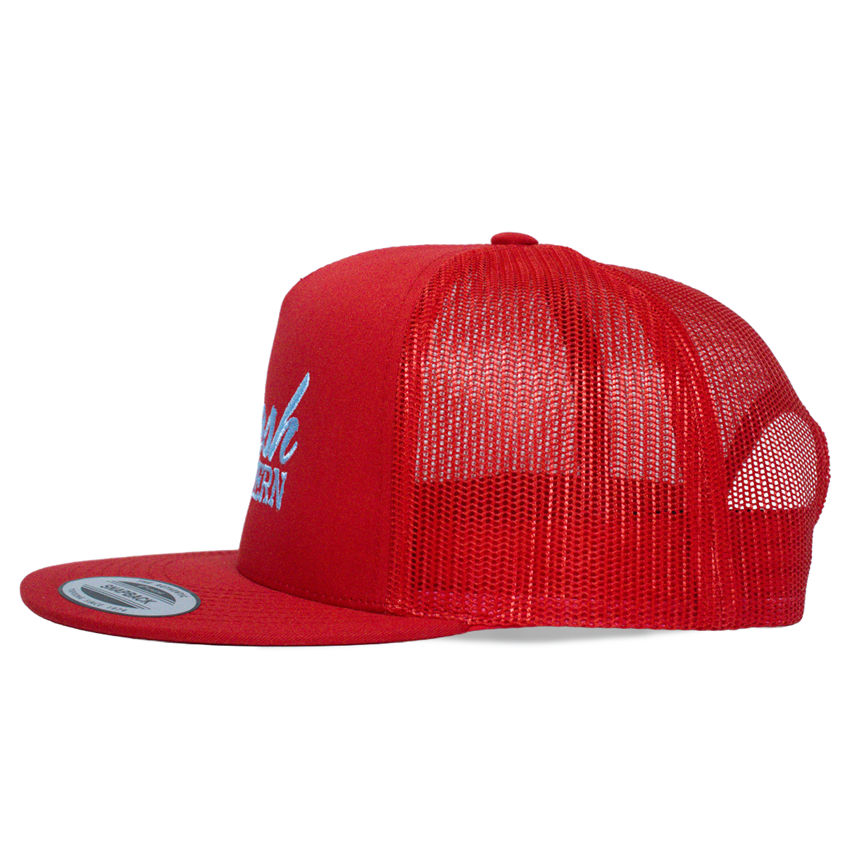 The Tour Hat | Red + Powder Blue