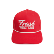 Rope Trucker Hat | Red + White
