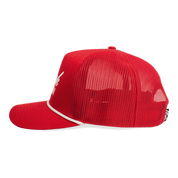 Rope Trucker Hat | Red + White