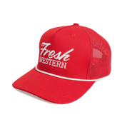 Rope Trucker Hat | Red + White