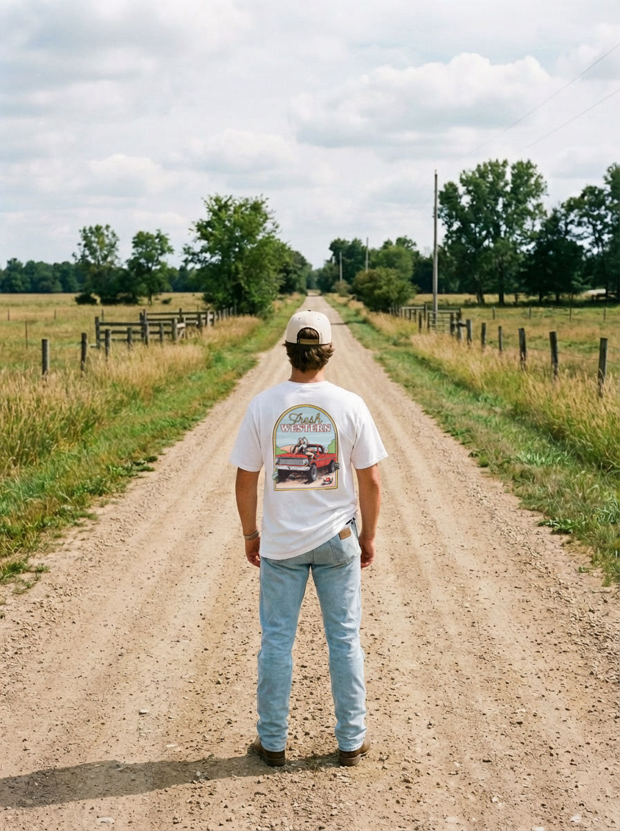 Square Body Tee White