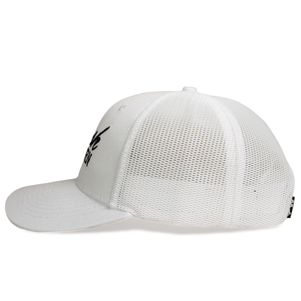 6-Panel Trucker Hat | White + Black