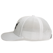 6-Panel Trucker Hat | White + Black