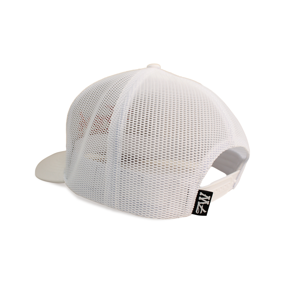 6-Panel Trucker Hat | White + Black