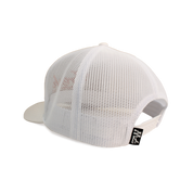 6-Panel Trucker Hat | White + Black