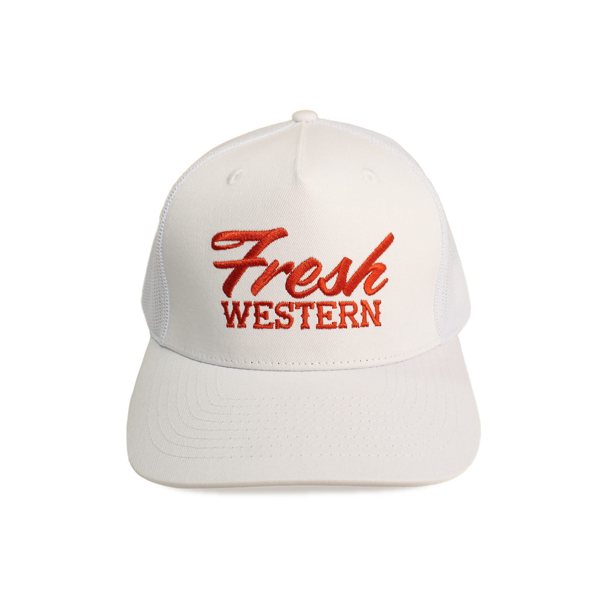 5-Panel Trucker Hat | White + Sunset