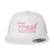 The Tour Hat | White + Pink