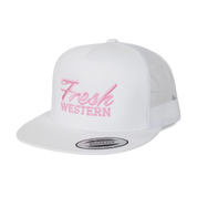 The Tour Hat | White + Pink